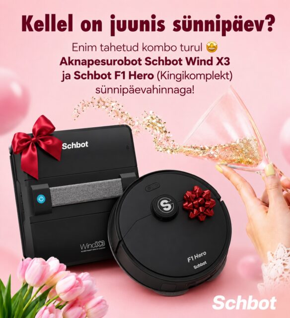 Kellel meie fännidest on juunikuus sünnipäev? Kui Sul ei ole siis tagi sõber/kallim kellel on! 😍

Enim tahetud kombo turul 🤩
Aknapesurobot Schbot Wind X3 ja Schbot F1 HERO (Kingikomplekt) sünnipäevahinnaga!

#schbot #schbotF1hero #schbotwindX3 #windx3